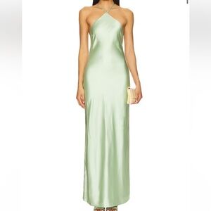 REVOLVE Kira Maxi Dress - Green Halter